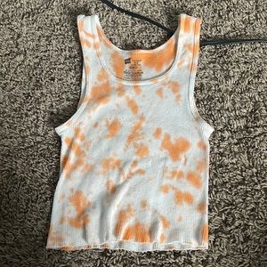 tye dye crop tank top